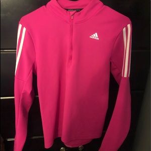 Pink adidas athletic quarter zip